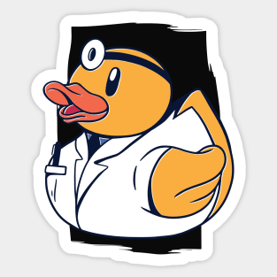 Cute Doctor Rubber Duckie // Medical Doctor Rubber Ducky Sticker